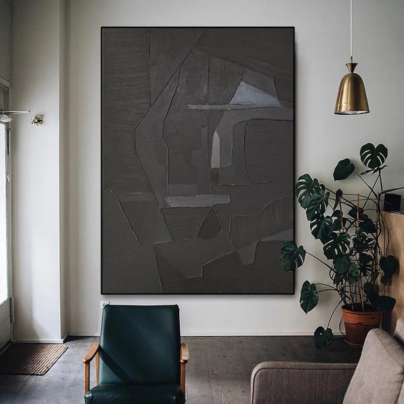 Black Minimalist Abstract Painting #AVG 00303
