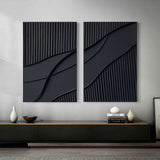 Shadow Waves Abstract Painting SET OF 2