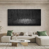 Black Minimalist Abstract Canvas Wall Art
