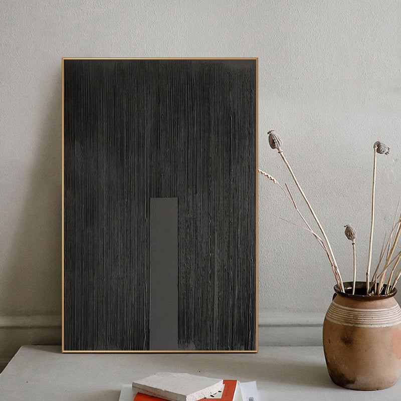 Black Minimalist Abstract Painting #AVG 00803