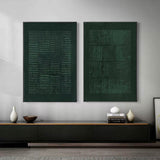 Blue & Green Abstract Painting  SET OF 2 #AVG 00103