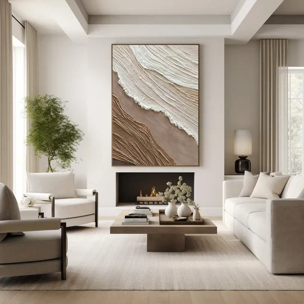 Earthy Textured Abstract Wall Art
