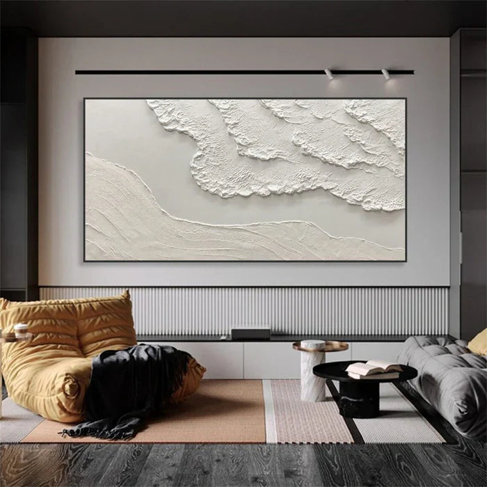 Beige Minimalist Textured Wall Art