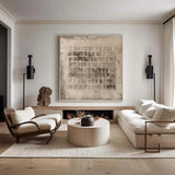 Beige & Brown Abstract Painting #art10212
