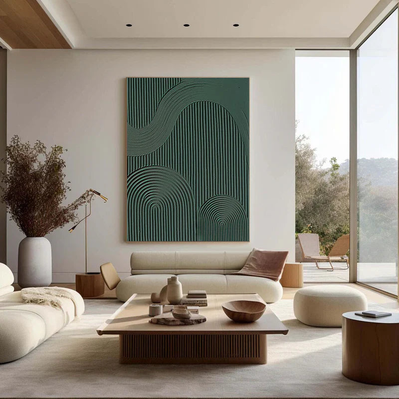 Blue & Green Minimalist Painting #art102124