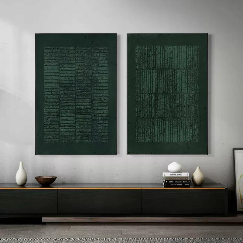 Blue & Green Minimalist Painting Set Of 2 #art102122