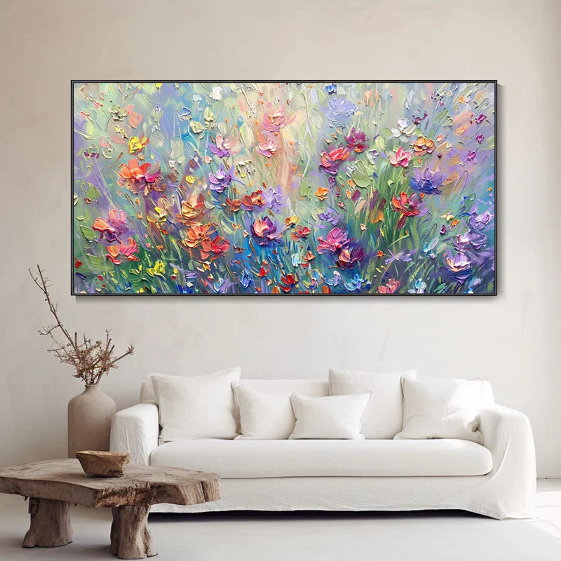 Colorful Flower Abstract Canvas Art for Modern Interiors #art102113