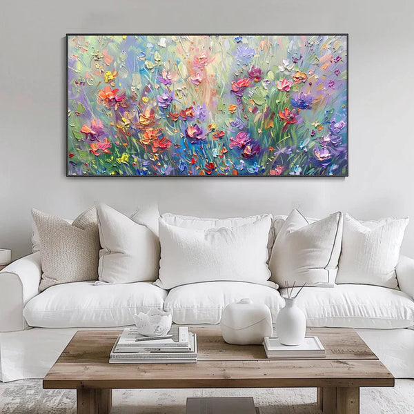 Colorful Flower Abstract Canvas Art for Modern Interiors #art102113