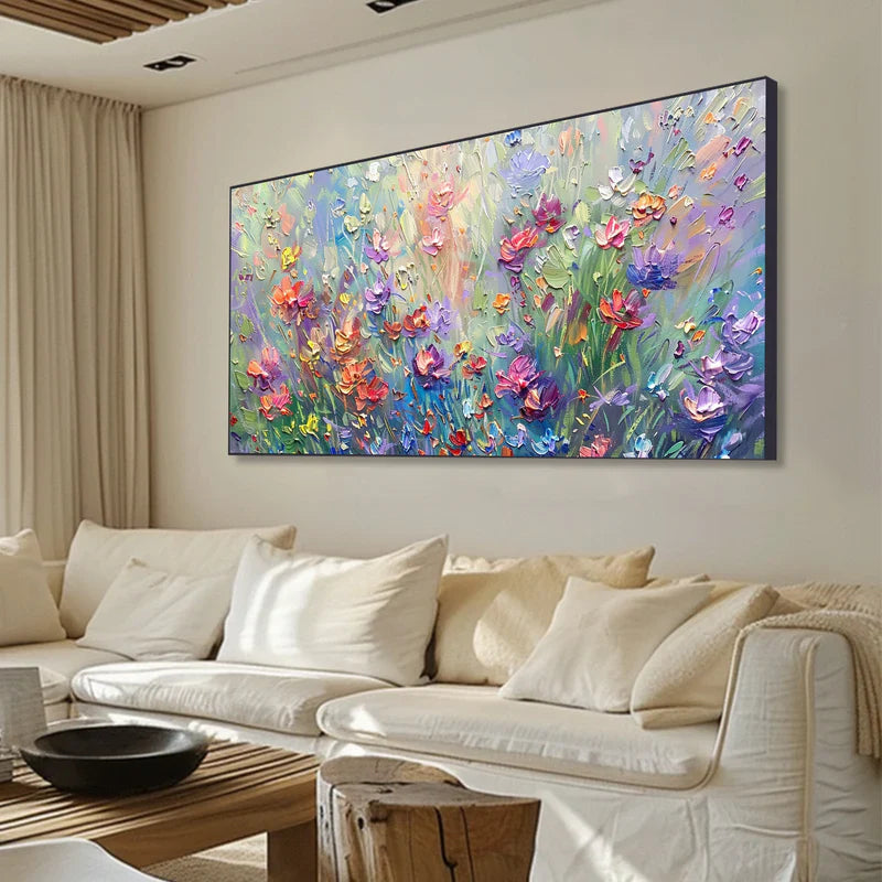 Colorful Flower Abstract Canvas Art for Modern Interiors #art102113