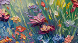 Colorful Flower Abstract Canvas Art for Modern Interiors #art102113