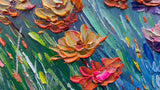 Colorful Flower Abstract Canvas Art for Modern Interiors #art102113