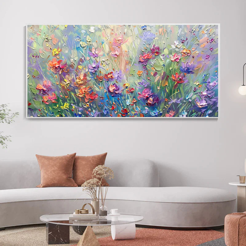 Colorful Flower Abstract Canvas Art for Modern Interiors #art102113