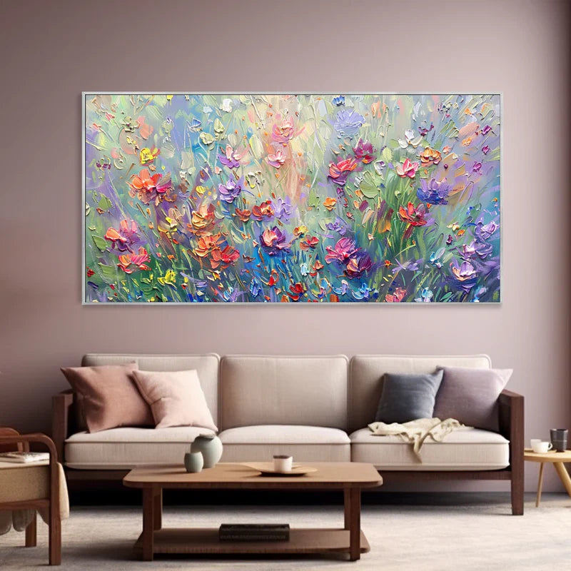 Colorful Flower Abstract Canvas Art for Modern Interiors #art102113