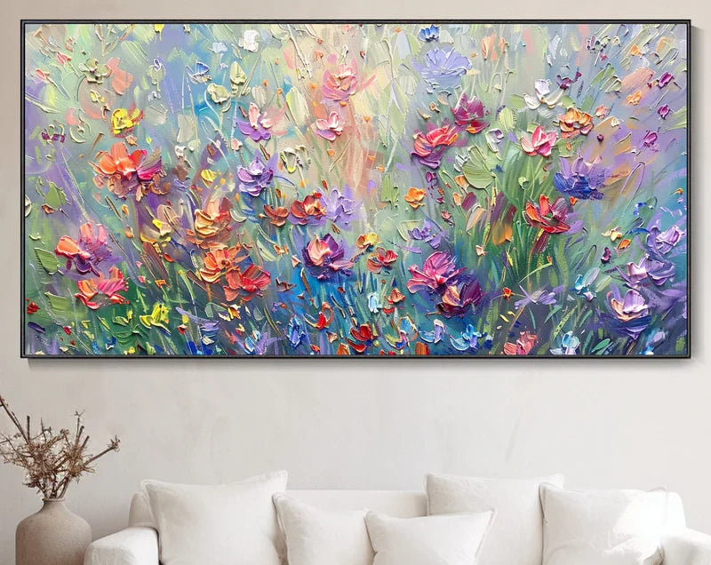 Colorful Flower Abstract Canvas Art for Modern Interiors #art102113