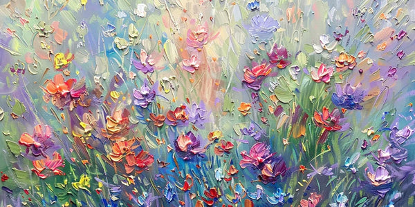 Colorful Flower Abstract Canvas Art for Modern Interiors #art102113