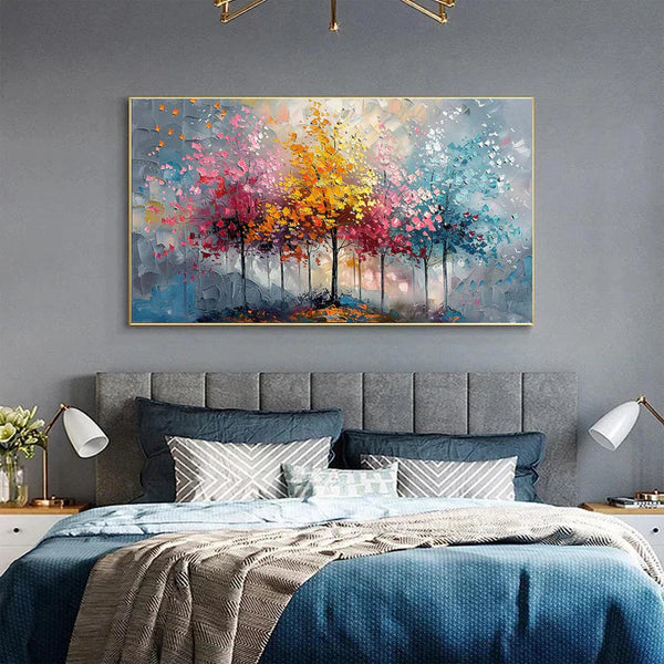 Colorful Tree Abstract Canvas Art for Modern Interiors #art102112