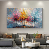 Colorful Tree Abstract Canvas Art for Modern Interiors #art102112