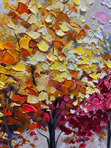 Colorful Tree Abstract Canvas Art for Modern Interiors #art102112