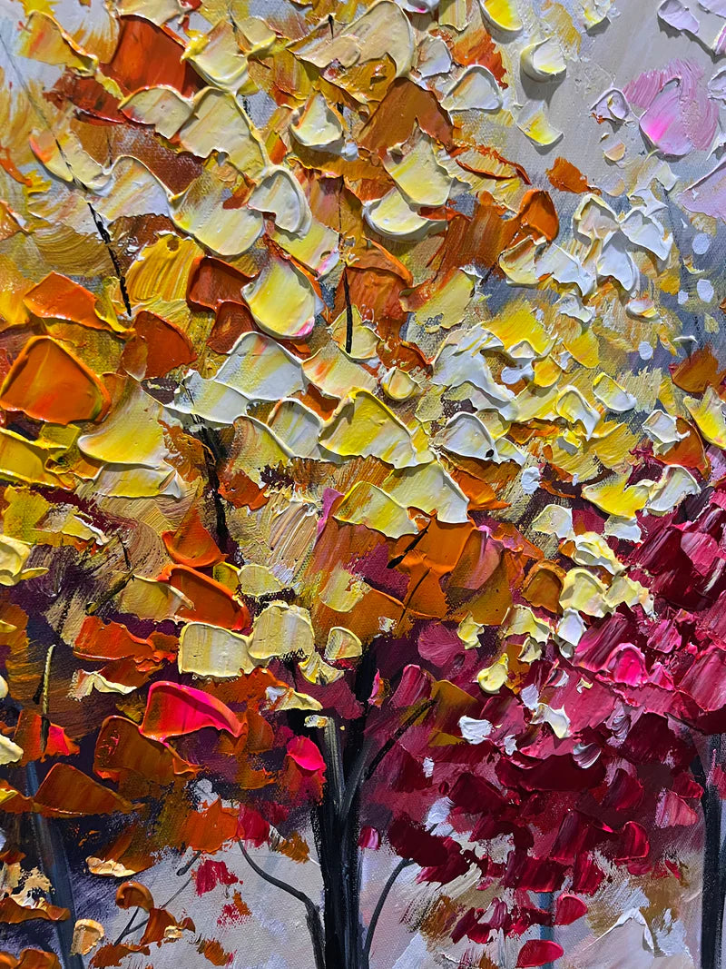 Colorful Tree Abstract Canvas Art for Modern Interiors #art102112