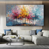 Colorful Tree Abstract Canvas Art for Modern Interiors #art102112