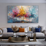 Colorful Tree Abstract Canvas Art for Modern Interiors #art102112