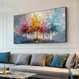 Colorful Tree Abstract Canvas Art for Modern Interiors #art102112