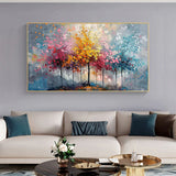 Colorful Tree Abstract Canvas Art for Modern Interiors #art102112