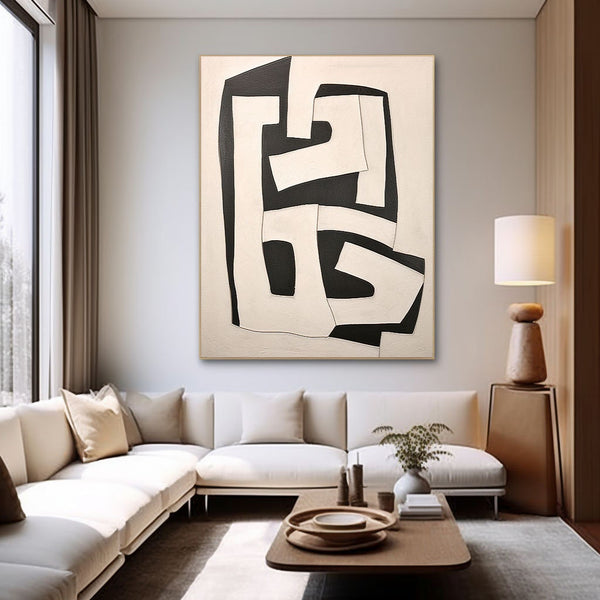 Beige & Brown Abstract Painting #CXA 00102
