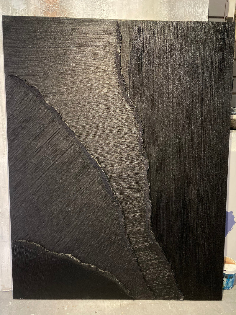 Black Minimalist Abstract Painting #AVG 00202