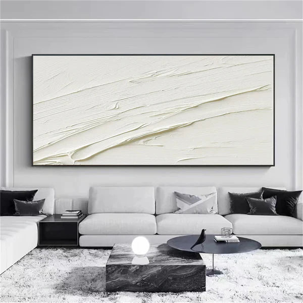 Minimalistic Balance Canvas Painting - Large Abstract Textured Wall Art