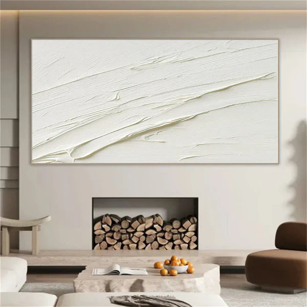 Minimalistic Balance Canvas Painting - Large Abstract Textured Wall Art