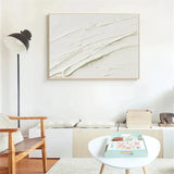 Minimalistic Balance Canvas Painting - Large Abstract Textured Wall Art