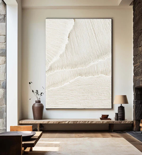 Minimalist Textured Neutral Canvas Art