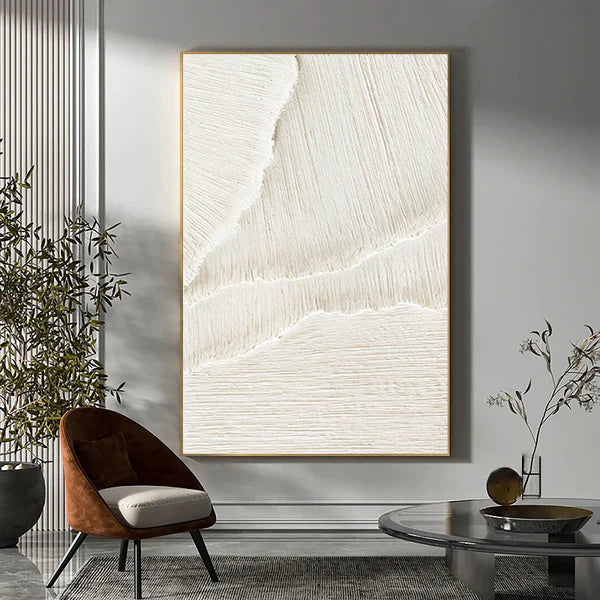 Minimalist Textured Neutral Canvas Art