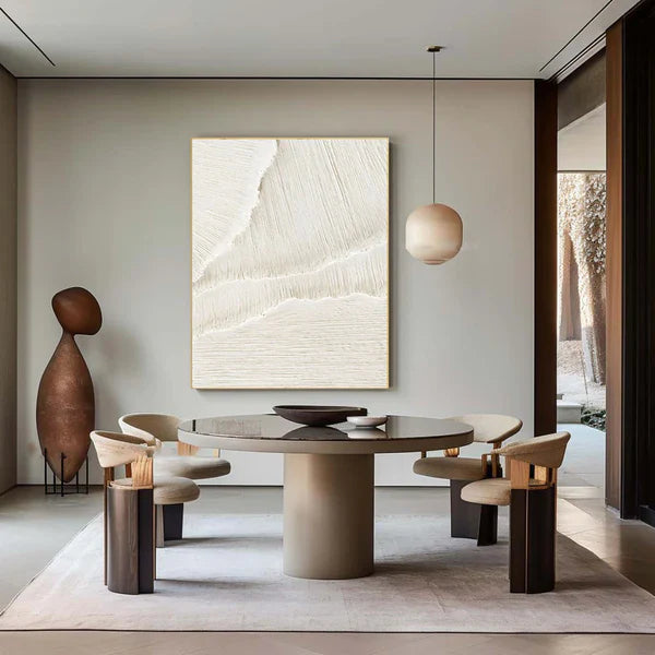 Minimalist Textured Neutral Canvas Art