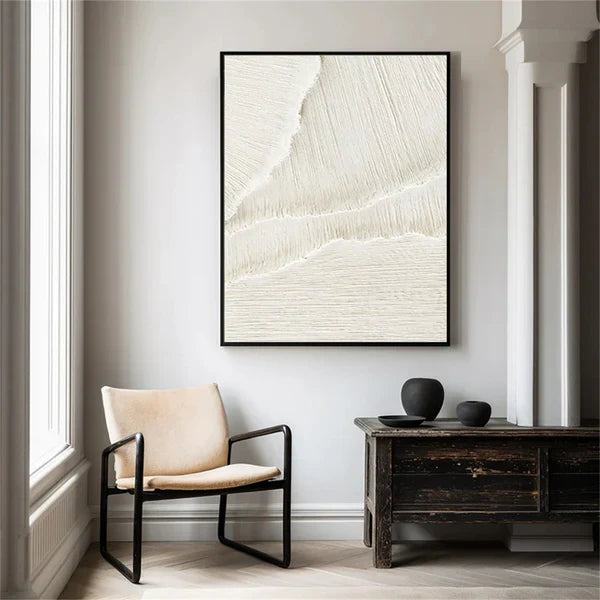 Minimalist Textured Neutral Canvas Art