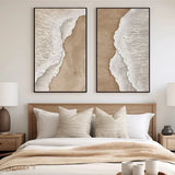 Ocean Waves Textured Abstract Wall Art Set of 2