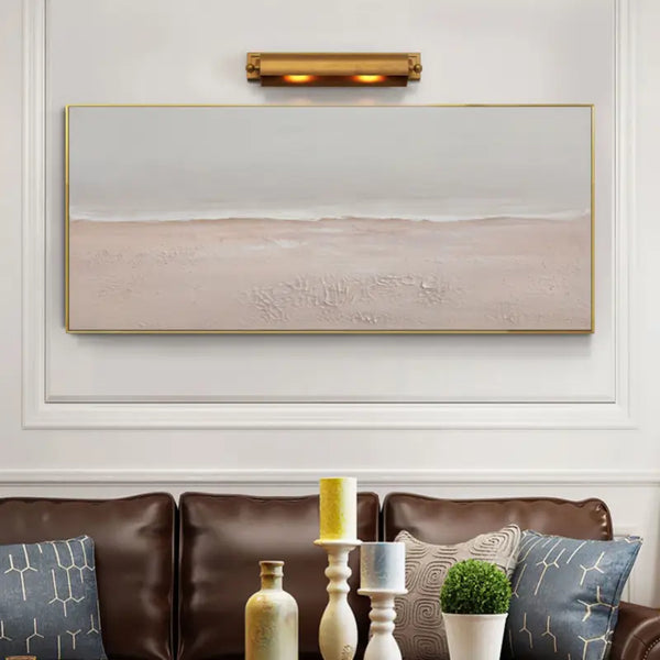 Ocean and Sky Minimalist Textured Canvas Painting