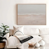Ocean and Sky Minimalist Textured Canvas Painting