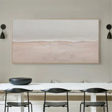 Ocean and Sky Minimalist Textured Canvas Painting