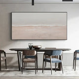 Ocean and Sky Minimalist Textured Canvas Painting