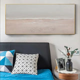 Ocean and Sky Minimalist Textured Canvas Painting