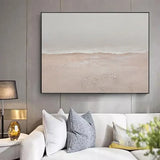 Ocean and Sky Minimalist Textured Canvas Painting