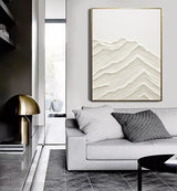Textured Minimalist Mountain Canvas Wall Art