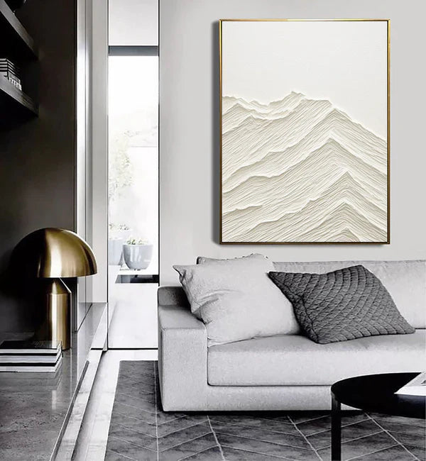Textured Minimalist Mountain Canvas Wall Art