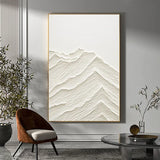 Textured Minimalist Mountain Canvas Wall Art