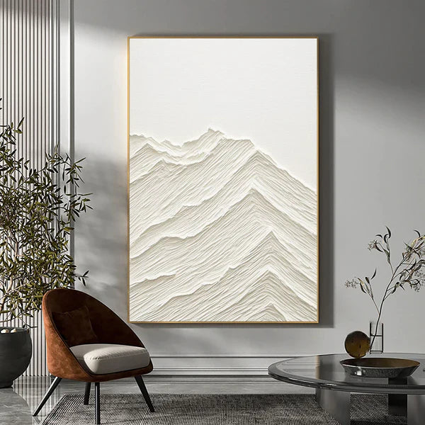 Textured Minimalist Mountain Canvas Wall Art