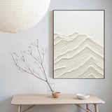 Textured Minimalist Mountain Canvas Wall Art