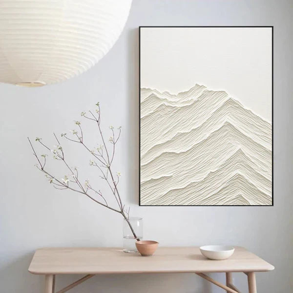 Textured Minimalist Mountain Canvas Wall Art