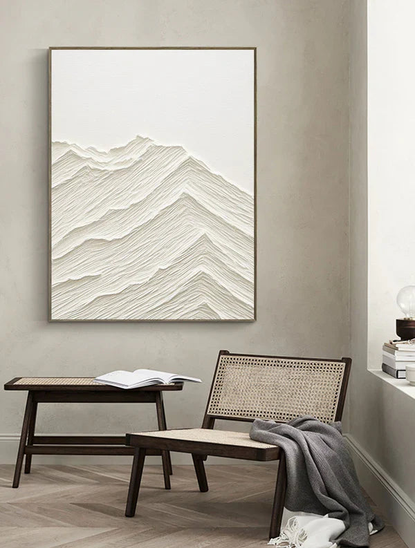Textured Minimalist Mountain Canvas Wall Art